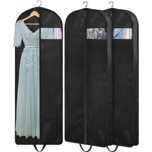 New 60" Dress Garment Bags for Hanging Clothes Travel, Gusseted Garment